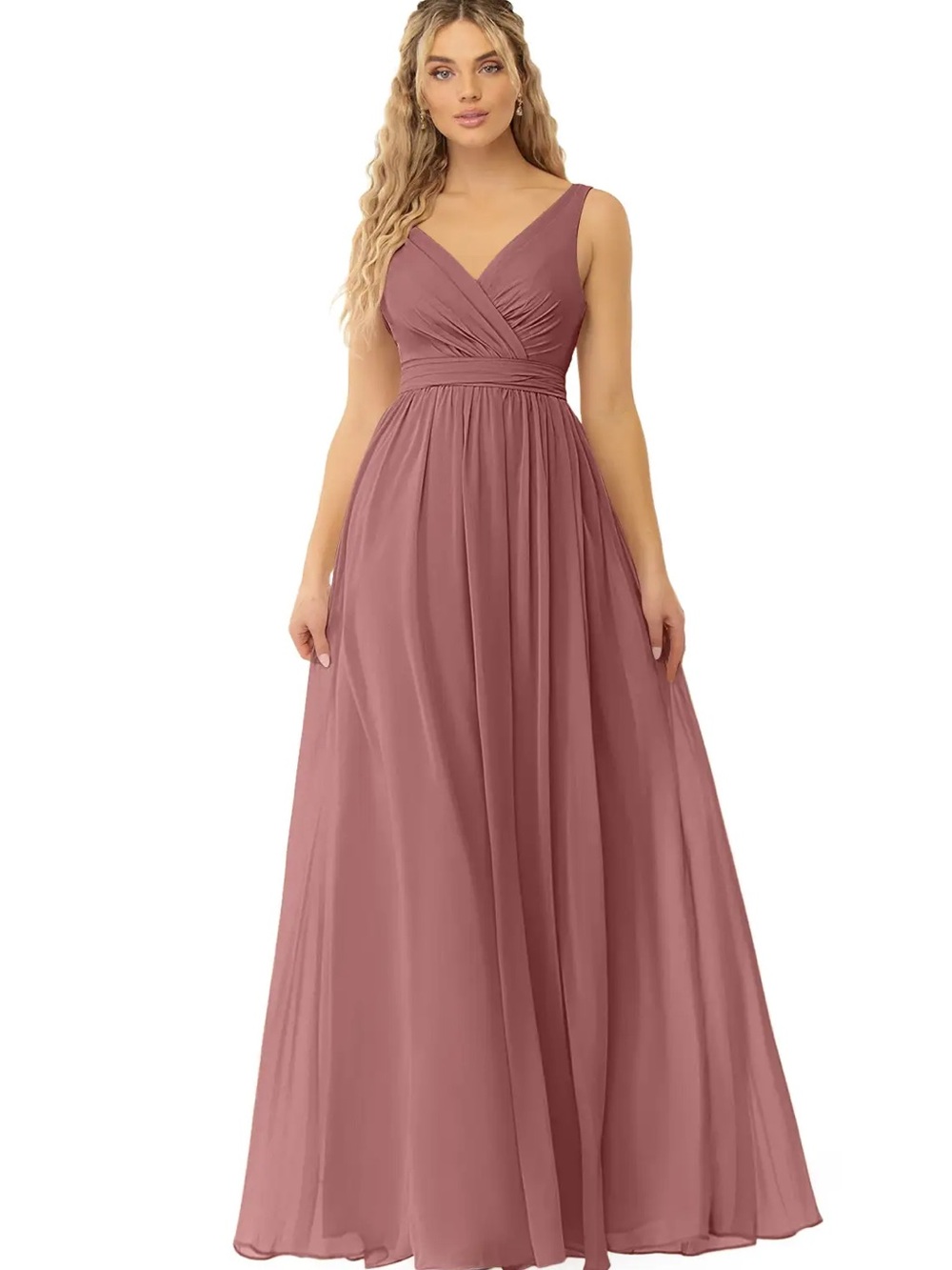 Azazie Bridesmaid Dress Style 28325 Desert Rose Size 4